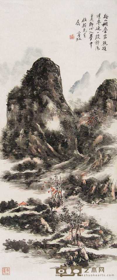 黄宾虹 山水 立轴 106.8×44cm